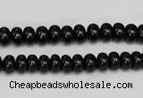 CTO120 15.5 inches 8*12mm rondelle black tourmaline beads