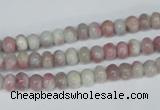 CTO200 15.5 inches 4*6mm rondelle pink tourmaline gemstone beads