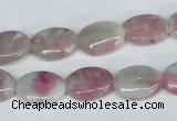 CTO203 15.5 inches 10*14mm oval pink tourmaline gemstone beads