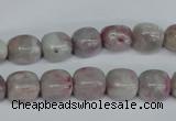CTO220 15.5 inches 9*11mm nugget pink tourmaline gemstone beads