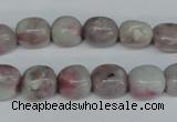 CTO221 15.5 inches 12*14mm nugget pink tourmaline gemstone beads