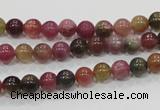 CTO62 15.5 inches 6mm round natural tourmaline gemstone beads