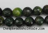CTP213 15.5 inches 10mm faceted round yellow pine turquoise beads