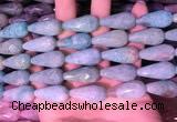 CTR308 15.5 inches 10*25mm faceted teardrop amazonite beads