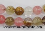 CTS04 15.5 inches 10mm round tigerskin glass beads wholesale