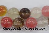 CTS05 15.5 inches 12mm round tigerskin glass beads wholesale