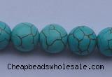 CTU11 15.5 inches 30mm round blue turquoise strand beads Wholesale
