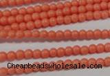 CTU1310 15.5 inches 3mm round synthetic turquoise beads