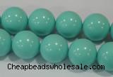 CTU1386 15.5 inches 14mm round synthetic turquoise beads