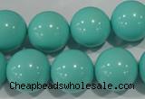 CTU1388 15.5 inches 18mm round synthetic turquoise beads
