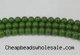 CTU1390 15.5 inches 4mm round synthetic turquoise beads