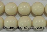 CTU1438 15.5 inches 18mm round synthetic turquoise beads