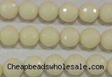 CTU1445 15.5 inches 12mm faceted round synthetic turquoise beads