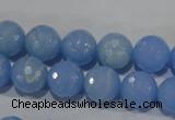 CTU1744 15.5 inches 10mm faceted round synthetic turquoise beads