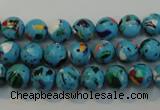 CTU2002 15.5 inches 8mm round synthetic turquoise beads