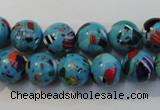 CTU2003 15.5 inches 10mm round synthetic turquoise beads