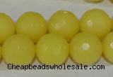 CTU2529 15.5 inches 16mm faceted round synthetic turquoise beads