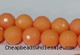 CTU2543 15.5 inches 12mm faceted round synthetic turquoise beads