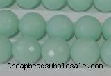 CTU2577 15.5 inches 16mm faceted round synthetic turquoise beads