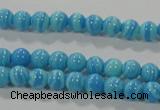 CTU2580 15.5 inches 4mm round synthetic turquoise beads
