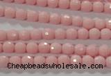 CTU2680 15.5 inches 3mm faceted round synthetic turquoise beads
