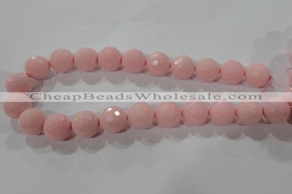 CTU2686 15.5 inches 18mm faceted round synthetic turquoise beads