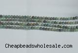 CTU562 15.5 inches 4mm round matte african turquoise beads
