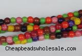 CTU700 15.5 inches 5mm round dyed turquoise beads wholesale