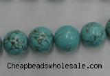 CWB558 15.5 inches 12mm round howlite turquoise beads wholesale