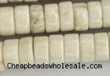 CWB833 15.5 inches 3*6mm tyre howlite turquoise beads wholesale