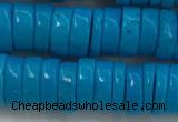 CWB907 15.5 inches 3*8mm tyre howlite turquoise beads wholesale