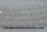 CWH02 15.5 inches 6mm faceted round white jade beads wholesale