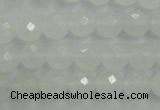 CWH04 15.5 inches 10mm faceted round white jade beads wholesale