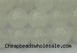 CWH54 15.5 inches 12mm round white jade beads wholesale