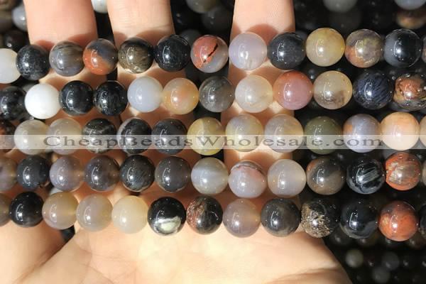 CWJ570 15.5 inches 8mm round Arizona petrified wood jasper beads