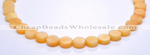 CYJ20 16 inches 12mm coin yellow jade gemstone beads Wholesale