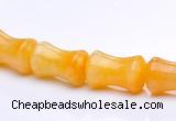 CYJ21 9*13mm bone shape yellow jade gemstone beads Wholesale