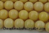CYJ302 15.5 inches 8mm round yellow jade beads wholesale