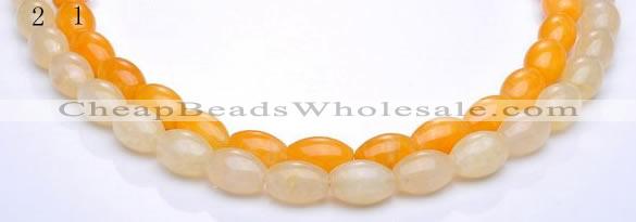 CYJ34 16 inch 10*14mm rice yellow jade gemstone beads Wholesale