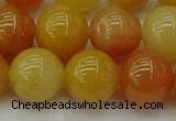CYJ625 15.5 inches 14mm round yellow jade beads wholesale