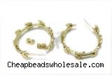 EARR12 30mm copper earrings gold plated