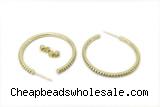 EARR15 30mm copper earrings gold plated