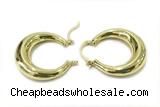 EARR18 32mm copper earrings gold plated