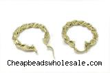 EARR26 36mm copper earrings gold plated