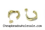 EARR31 22mm copper earrings gold plated