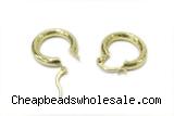 EARR41 22mm copper earrings gold plated