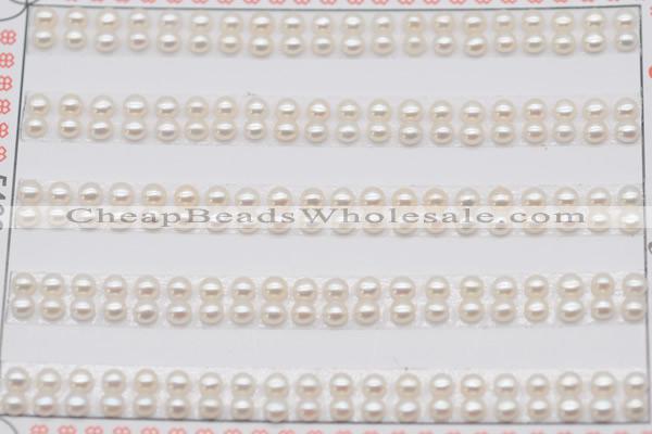 FWP450 half-drilled 3-3.5mm bread freshwater pearl beads
