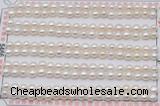 FWP453 half-drilled 4.5-5mm bread freshwater pearl beads
