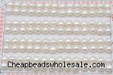 FWP456 half-drilled 6-6.5mm bread freshwater pearl beads