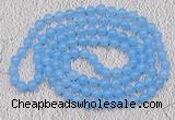 GMN09 Hand-knotted 8mm candy jade 108 beads mala necklaces